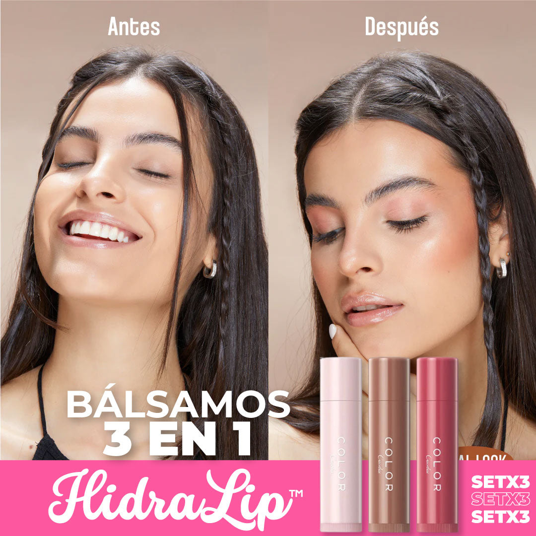 ¡TENDENCIA! SET X3 BÁLSAMO HIDRALIP 3 EN 1 MKT A