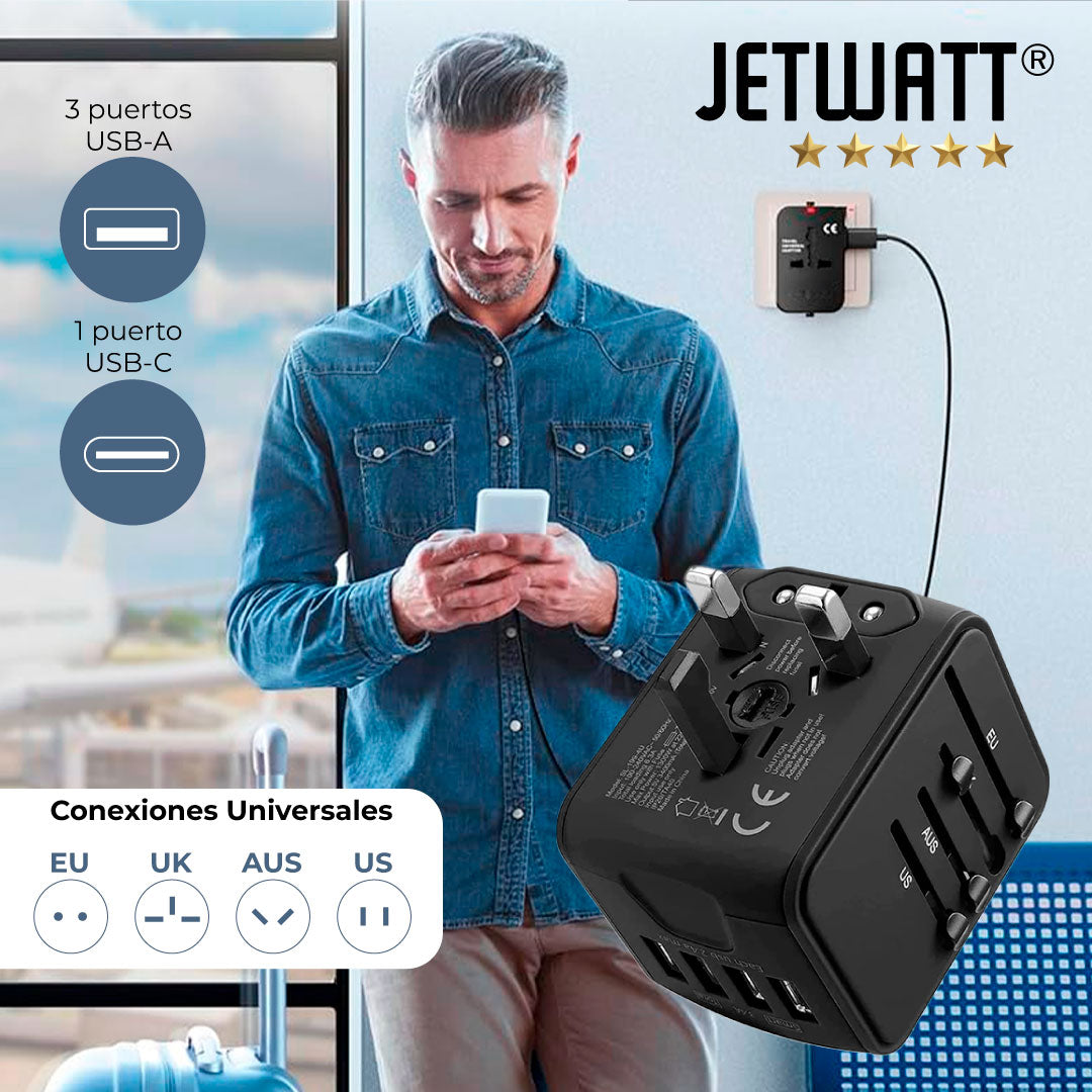 ¡PRODUCTO IMPORTADO! ADAPTADOR DE VIAJE JETWATT®
