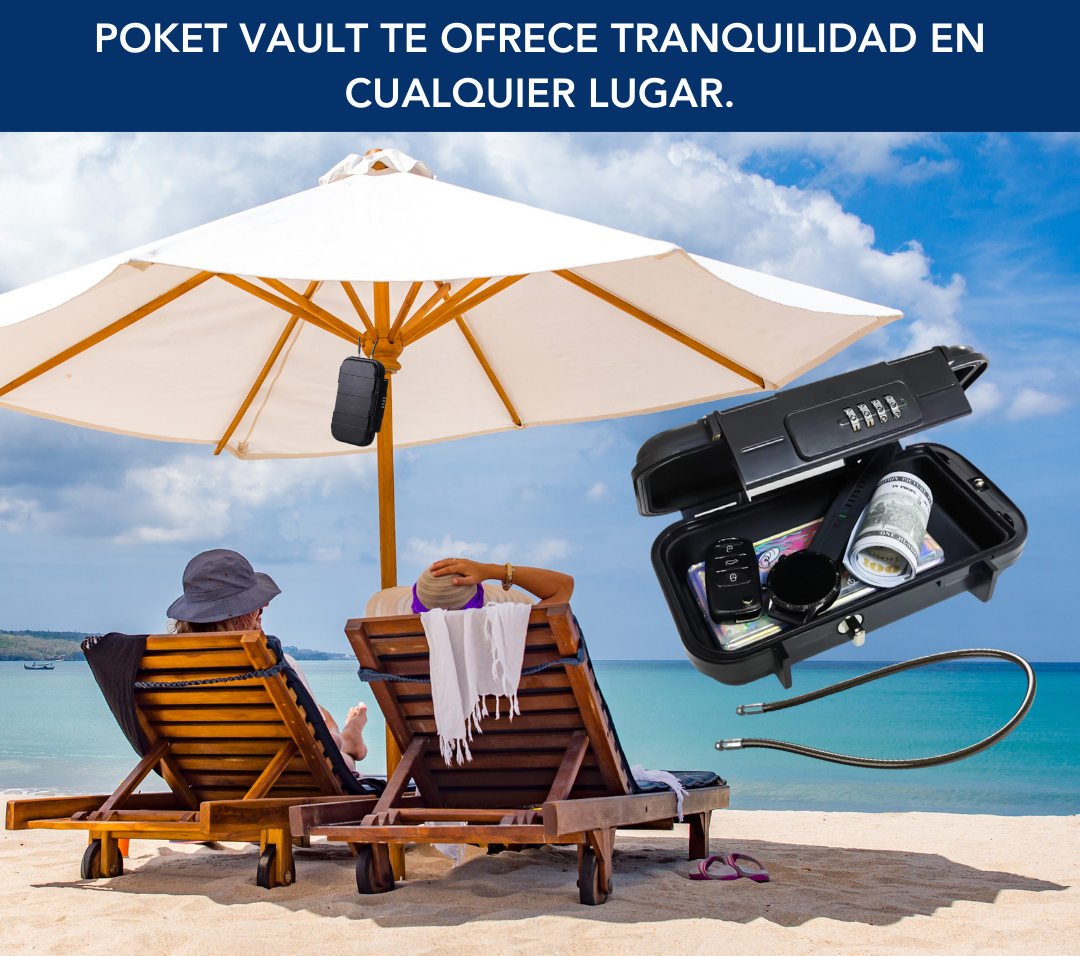¡EXCLUSIVO! CAJA DE SEGURIDAD PORTATIL POKET VAULT