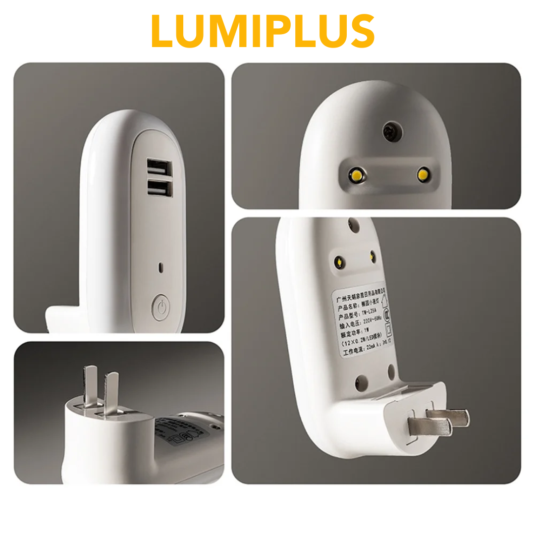 ¡EXCLUSIVO! LAMPARA CON CARGADOR LUMIPLUS