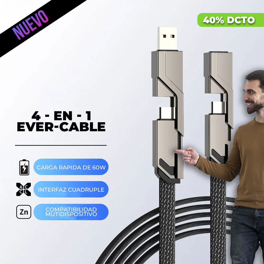 ¡PRODUCTO EXPORTADO! EVER - CABLE 4 EN 1