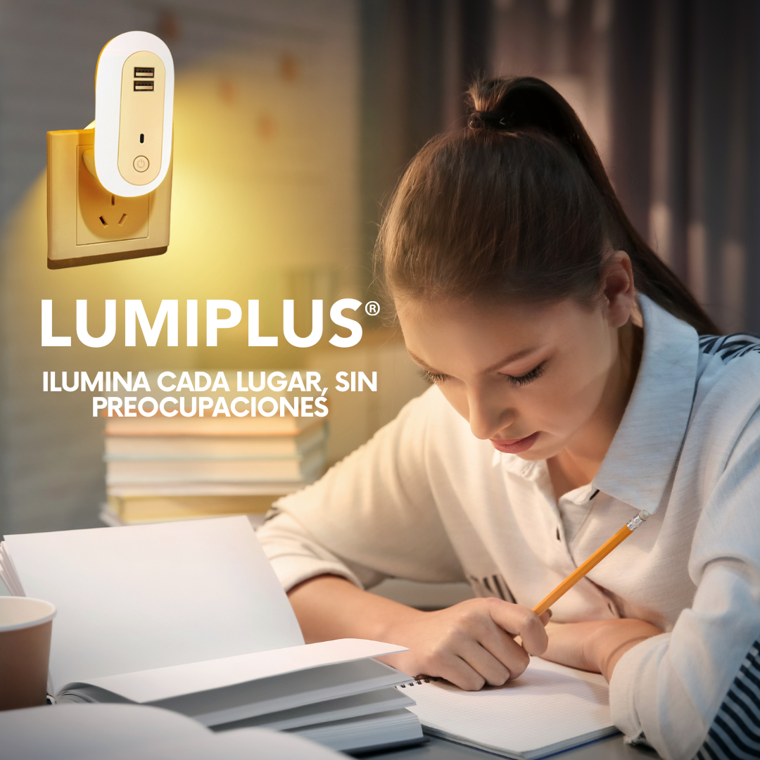¡EXCLUSIVO! LAMPARA CON CARGADOR LUMIPLUS