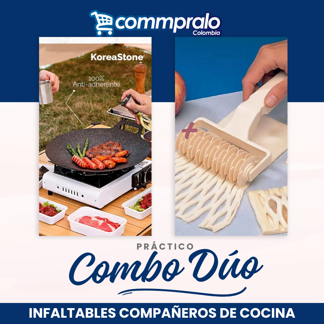 👩🍳👨🍳SARTÉN KOREAN STONE +BONO RODILLO DE PANADERÍA