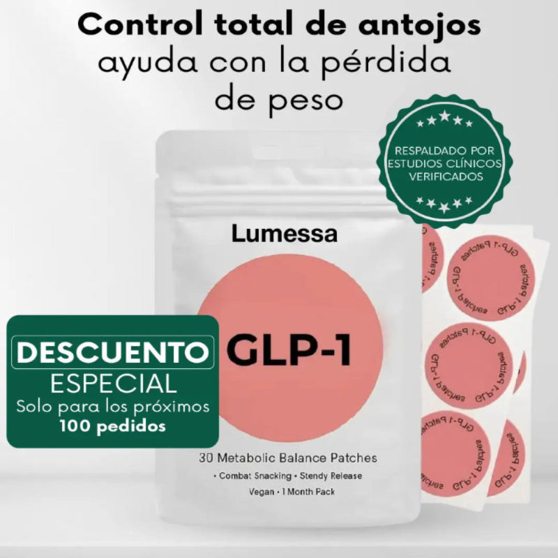 ¡PRODUCTO IMPORTADO 🇺🇲! PARCHES LUMESSA CON GLP-1 🔥 Reduce antojos y baja de peso sin pastillas