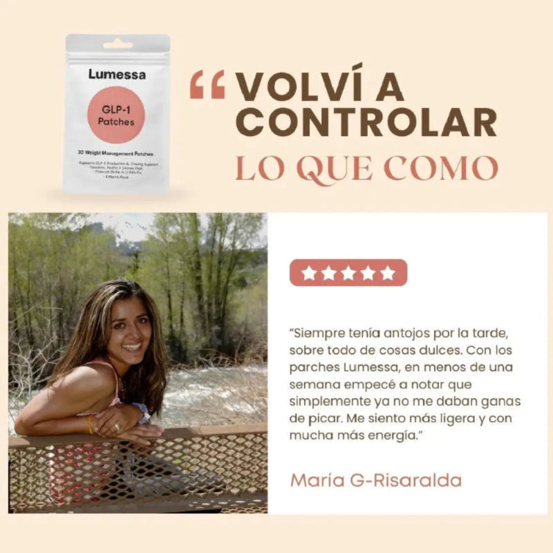 ¡PRODUCTO IMPORTADO 🇺🇲! PARCHES LUMESSA CON GLP-1 🔥 Reduce antojos y baja de peso sin pastillas