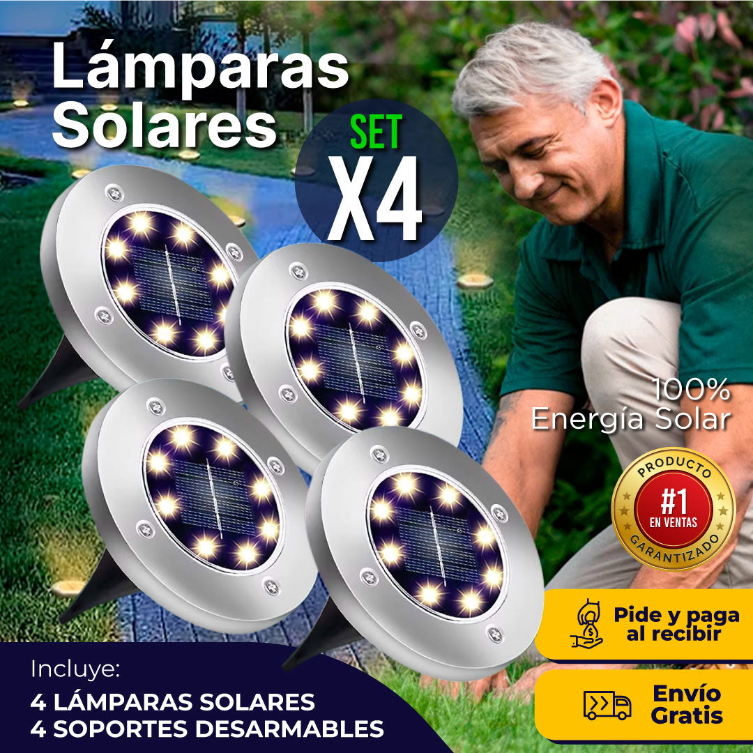 SET X4 LÁMPARAS SOLARES