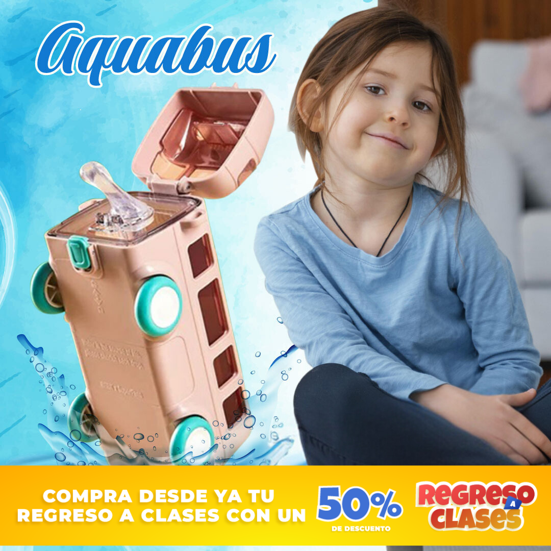 ¡REGRESO A CLASES! TERMO AQUABUS + GUIA + BONO