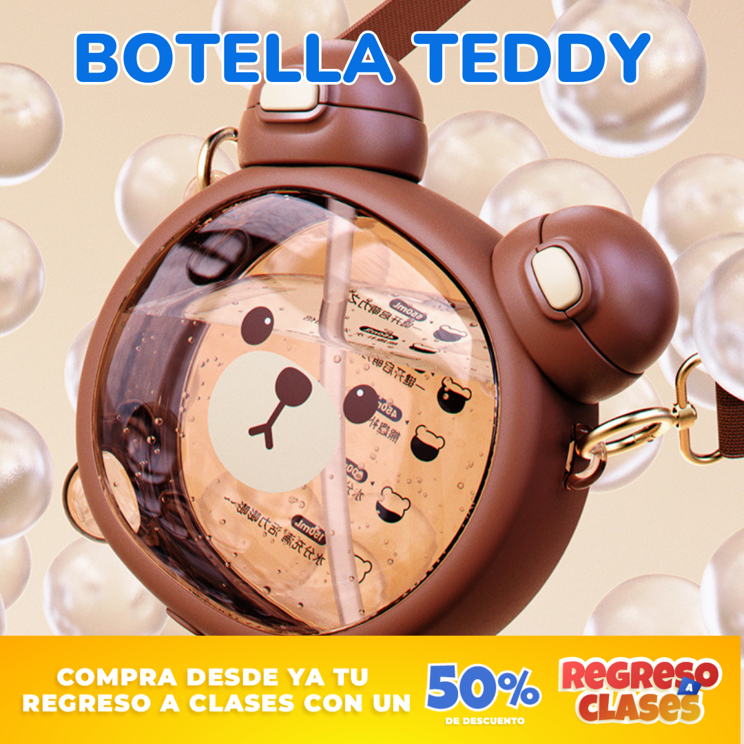 ¡REGRESO A CLASES! BOTELLA DE AGUA TEDDY +GUÍA + OBSEQUIO