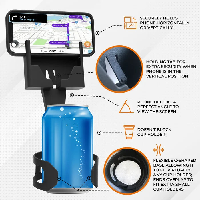 ¡EN TENDENCIA! ✨ SOPORTE PARA TELÉFONO Y BEBIDAS PHONE SEATS 📱