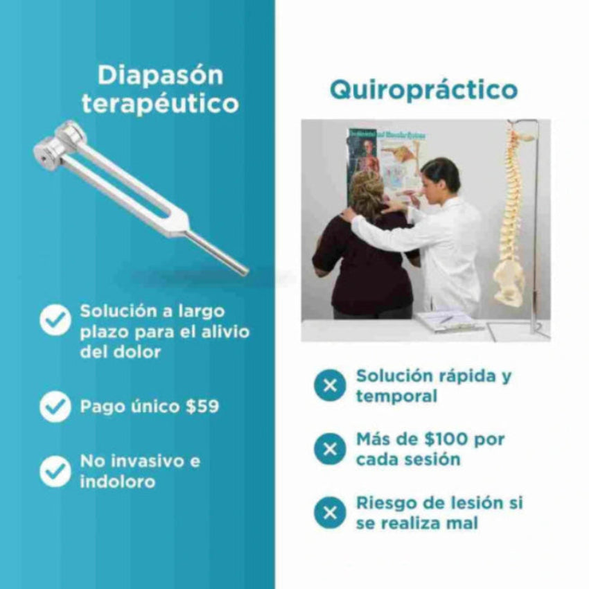 DIAPASÓN VITALTONE + LIBRO 25 USOS DEL DIAPASÓN