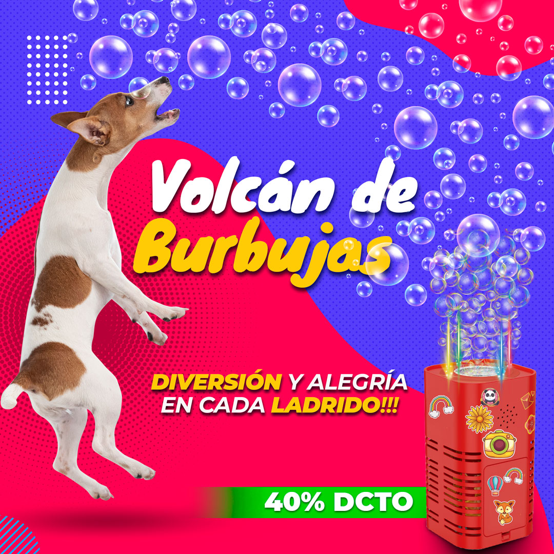 ¡EN TENDENCIA! BURBU-HUELLAS MAQUINA DE BURBUJAS PARA MASCOTAS