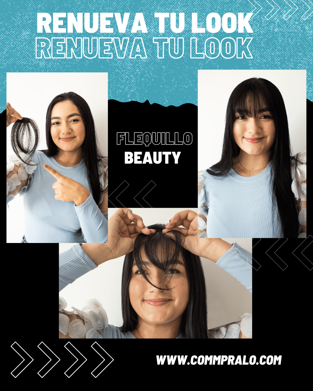 ¡EN TENDENCIA! EXTENSIÓN FLEQUILLO BEAUTY ✂✨