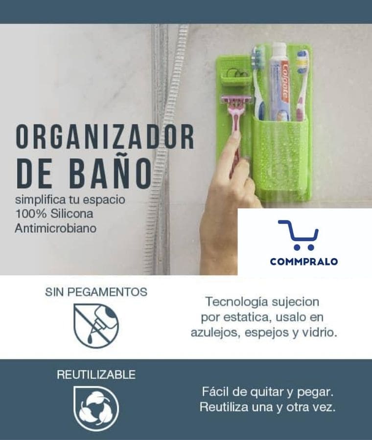 Soporte Organizador de Baño Adhesivo