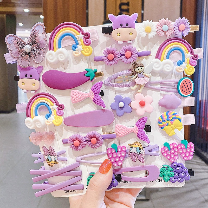 42 PINZAS DE CARICATURAS PARA CABELLO PARA NIÑAS 👧🌈