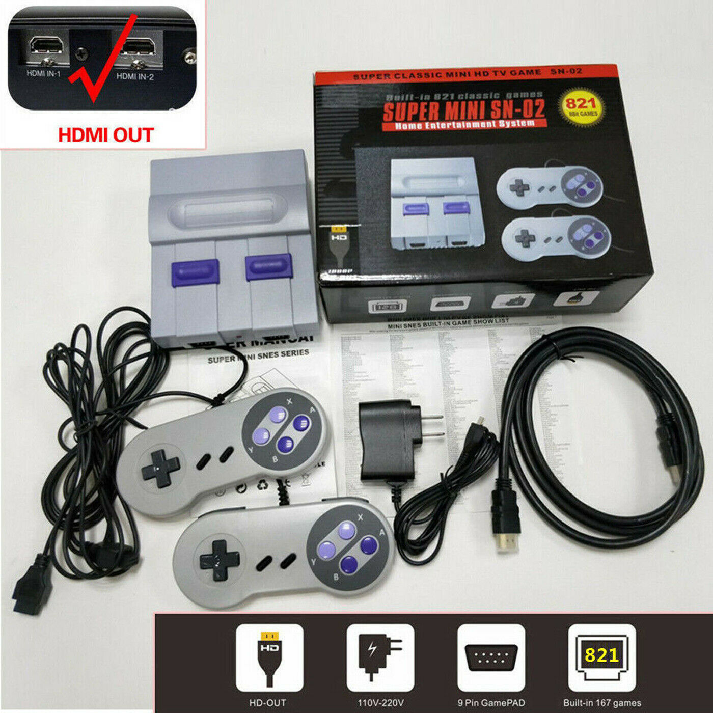 ❗PRODUCTO EXCLUSIVO❗ CONSOLA RETRO SUPER NINTENDO🎮