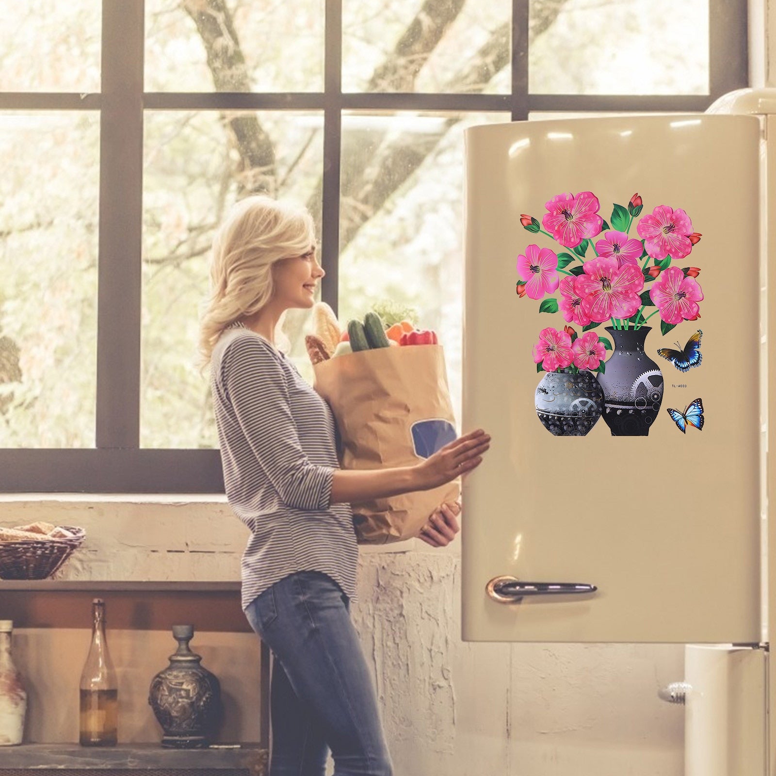 💐¡PRODUCTO EXCLUSIVO! FLORERO PRECIOSO™ 😍💐 PEGATINA 3D