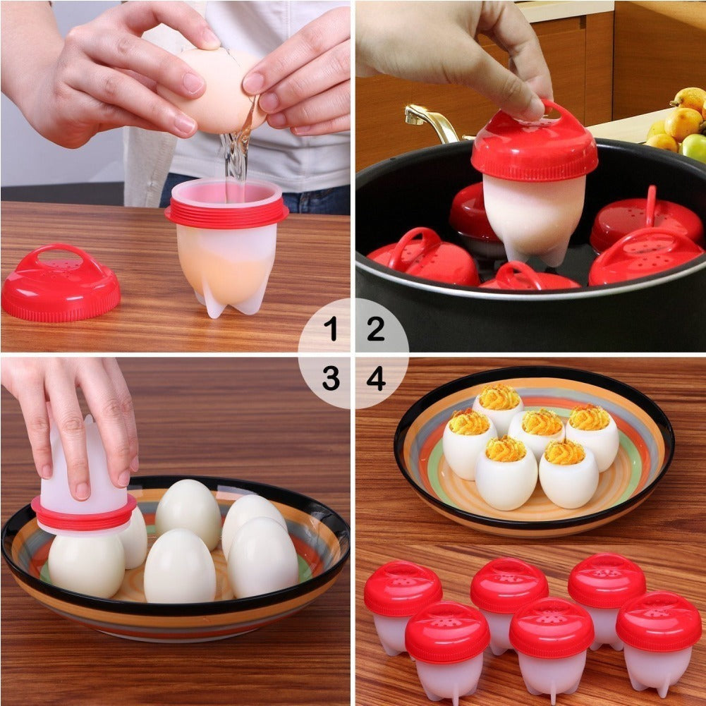 Molde de Silicona para Cocinar Huevos x6pcs