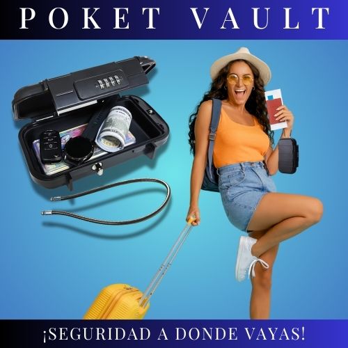 ¡EXCLUSIVO! CAJA DE SEGURIDAD PORTATIL POKET VAULT