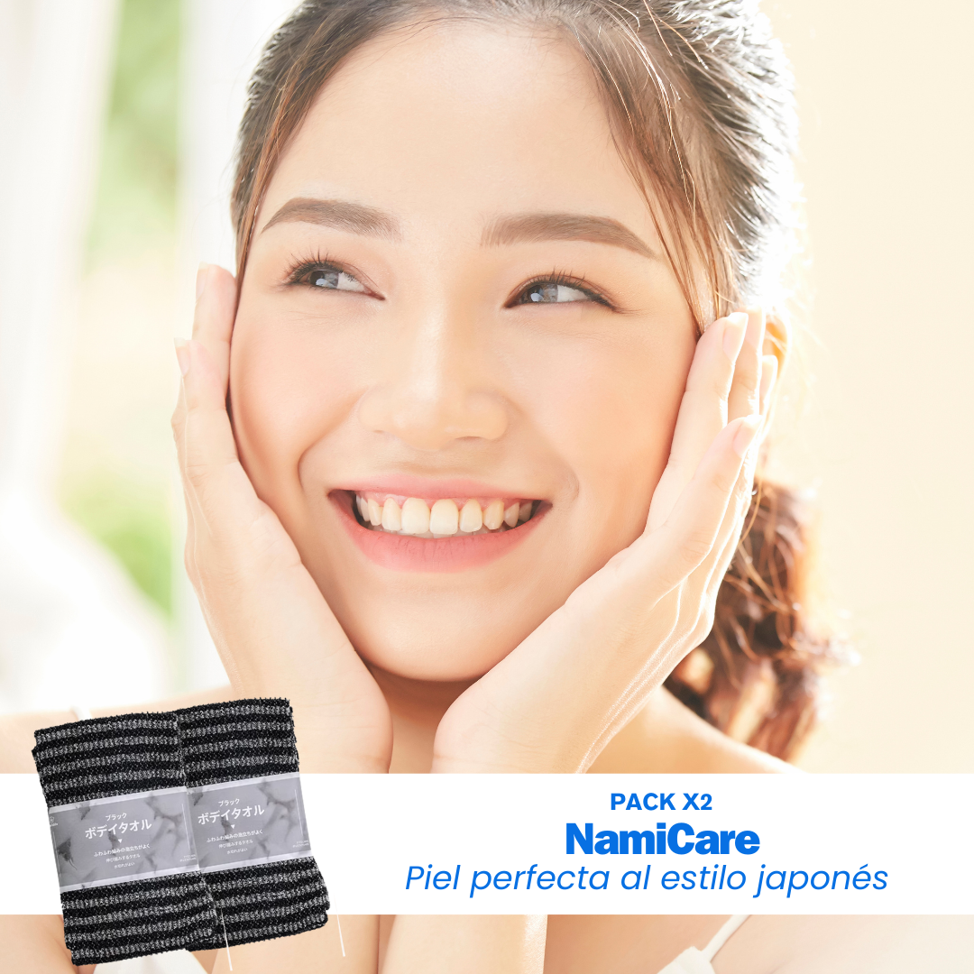 ¡IMPORTADO! PACK X2 PAÑO EXFOLIANTE JAPONES NAMICARE