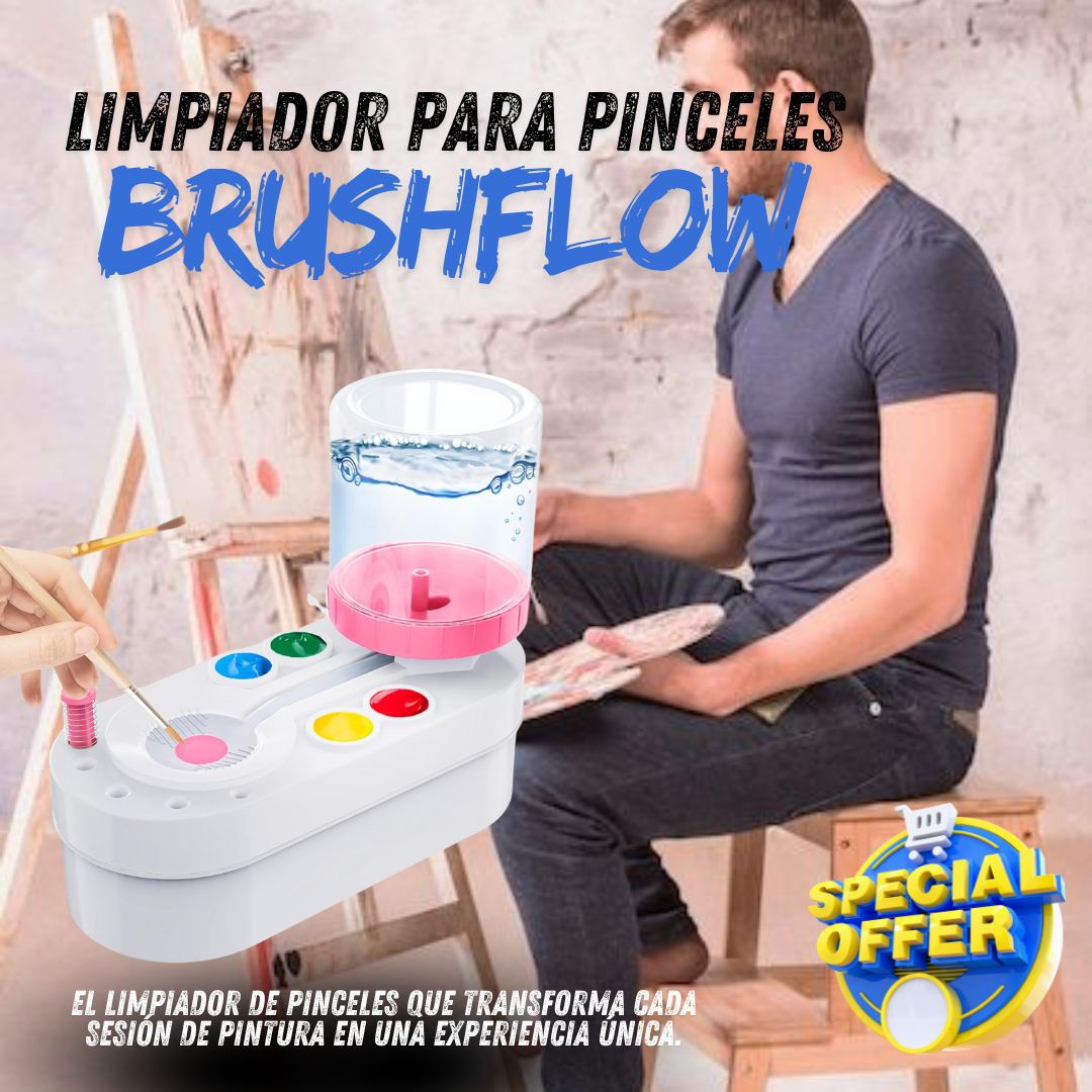 BrushFlow - ¡Oferta Exclusiva para Creativos! - LIMPIADOR DE PINCELES