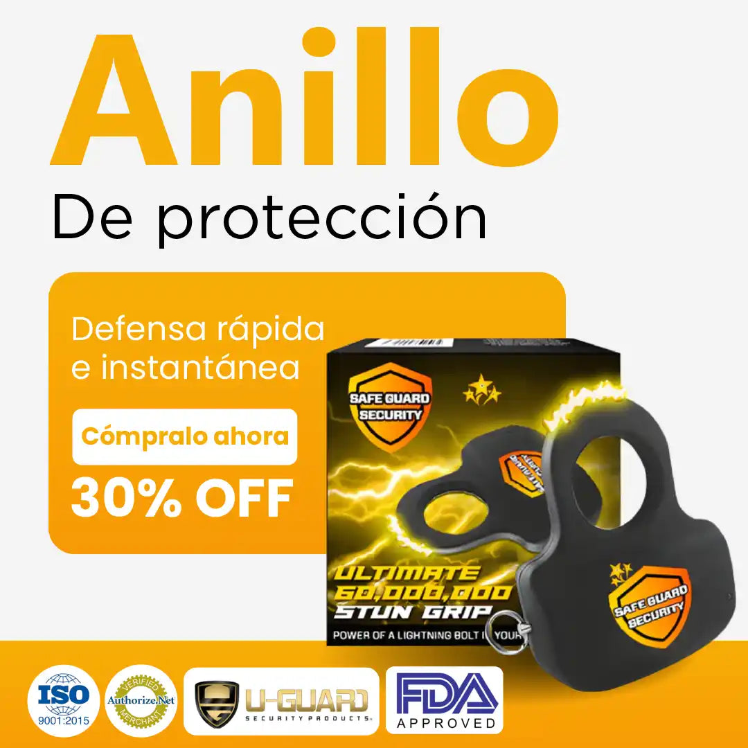 ANILLO TASER  DEFENSERING® DEFENSA PERSONAL DISCRETA Y EFICAZ