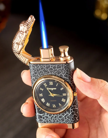 ¡¡¡VENTA CALIENTE!!!  ENCENDEDOR Y RELOJ DOUBLE FIRE®️ 2 EN 1