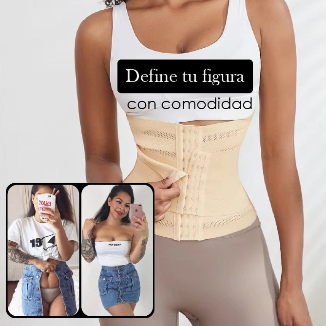 DefineFit | Cinturilla Strapless De Alta Compresión | Moldea y Define tu Cintura – Control de Abdomen