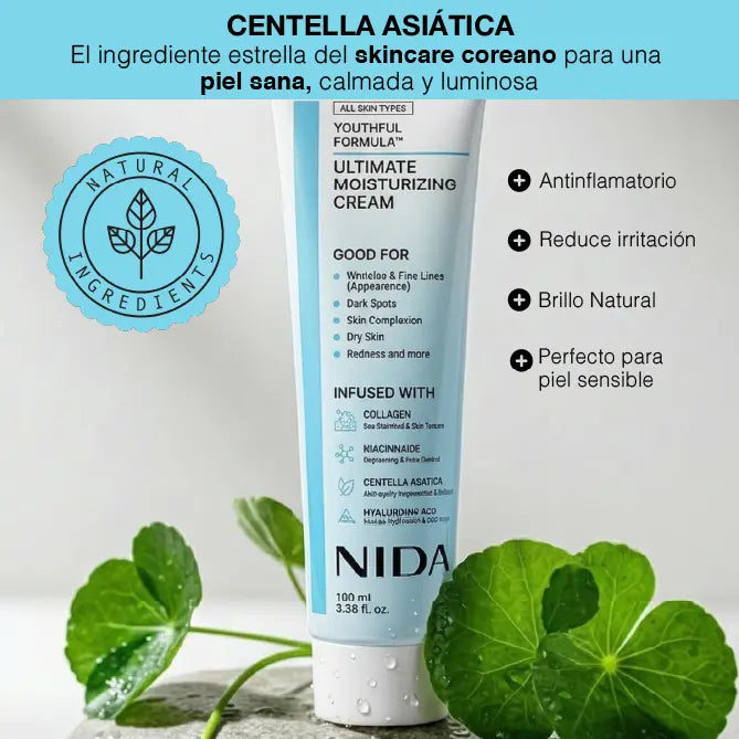 ¡PRODUCTO IMPORTADO 🇺🇲! 🇰🇷 |NIDA CREMA HUMECTANTE CON CENTELLA ASIATICA|