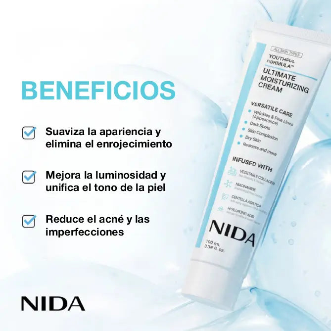¡PRODUCTO IMPORTADO 🇺🇲! 🇰🇷 |NIDA CREMA HUMECTANTE CON CENTELLA ASIATICA|