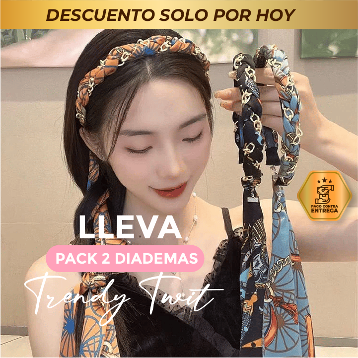 ¡EXCLUSIVO!  DIADEMA TRENDY TWIST POR 2 UNIDADES
