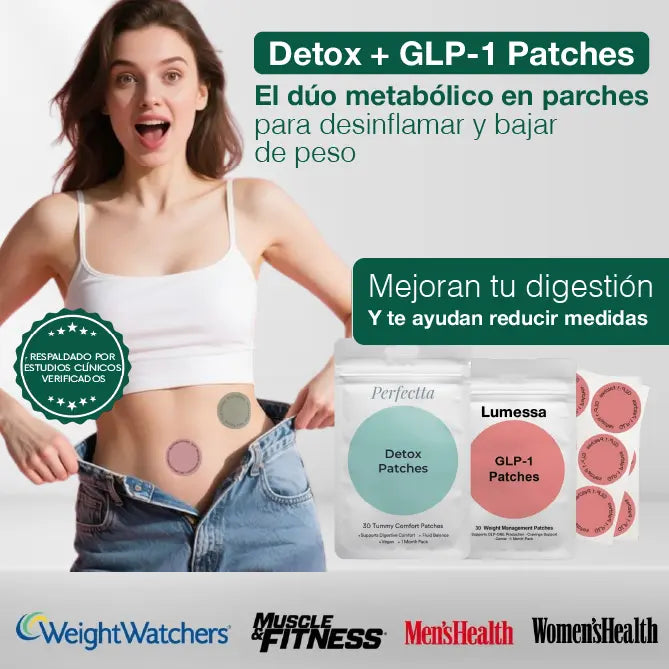 DÚO METABÓLICO - PARCHES DETOX + PARCHES GLP1 - BAJA DE PESO Y ACELERA TU METABOLISMO