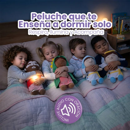 PELUCHES TUNI QUE ENSEÑA A DORMIR SOLO  |  INCLUYE AUDIO  Padre Nuestro y Angel de mi Guarda