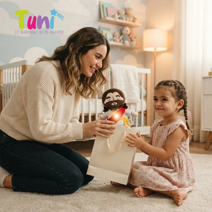 PELUCHES TUNI QUE ENSEÑA A DORMIR SOLO  |  INCLUYE AUDIO  Padre Nuestro y Angel de mi Guarda