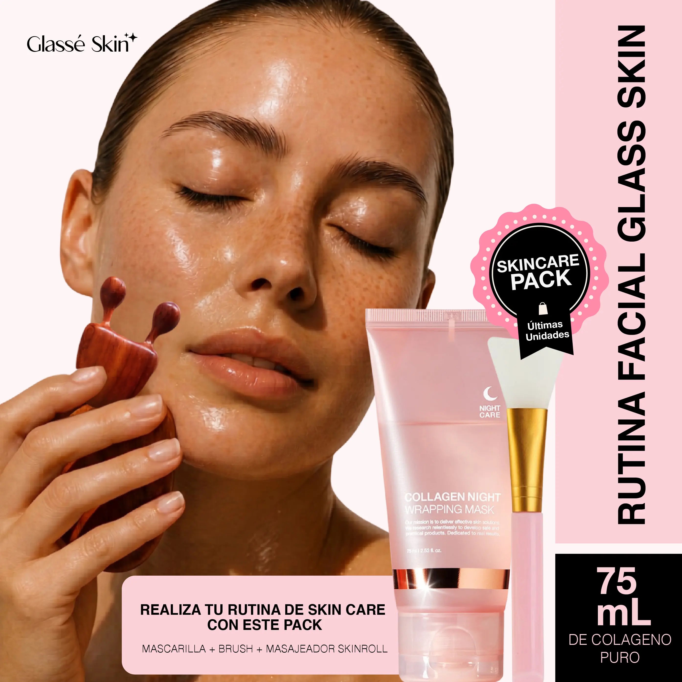 ¡PRODUCTO IMPORTADO 🇺🇲! 🇺🇸 | RUTINA DE SKINCARE | GLASSE SKIN + MASAJAJEADOR SKINROLL