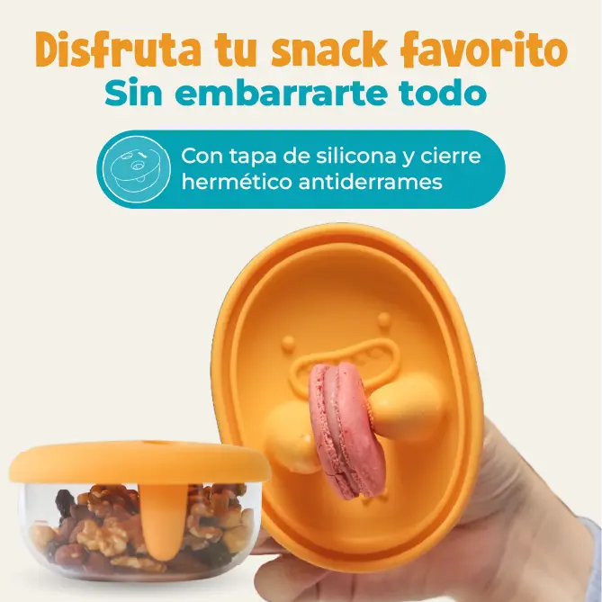 ¡PRODUCTO IMPORTADO 🇺🇲! 🇺🇸 | HeyMochi ™ Snack Box | Portacomidas + Acesorio para snack