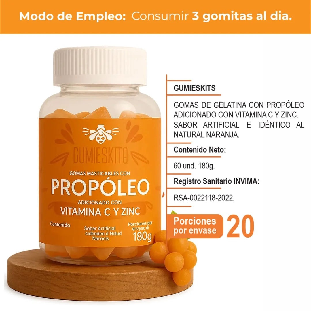 Defensa Natural con Propóleo, Vitamina C y Zinc 🍯