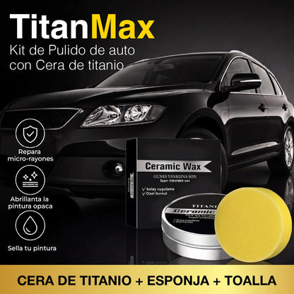TITANMAX | KIT DE DE PULIDO DE AUTO CON CERA DE TITANIO