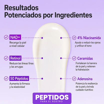 PÉPTIDOS ANTI EDAD | Reafirma + Suaviza Líneas | Piel Más Firme