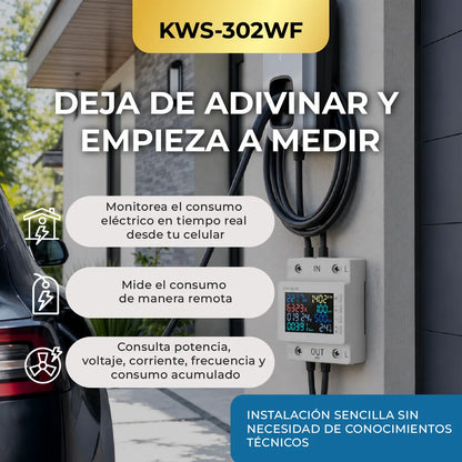 KWS-302WF | MEDIDOR INTELIGENTE CON WIFI PARA PUNTOS DE CARROS ELECTRICOS