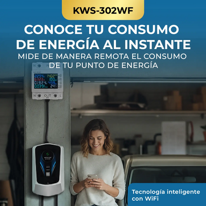 KWS-302WF | MEDIDOR INTELIGENTE CON WIFI PARA PUNTOS DE CARROS ELECTRICOS