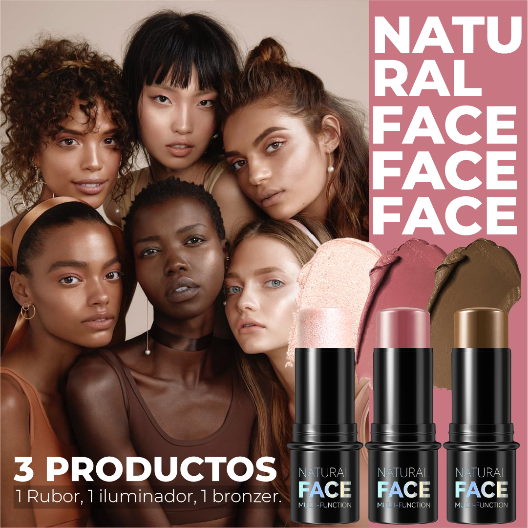 ¡EN TENDENCIAS! SET NATURAL FACE 3 PRODUCTOS MKT F