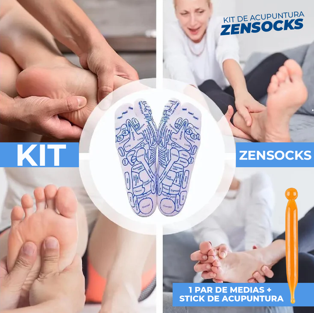 ¡COLECCIÓN DE LIQUIDACIÓN! KIT DE ACUPUNTURA ZENSOCKS (1 MEDIAS + 1 STICK)