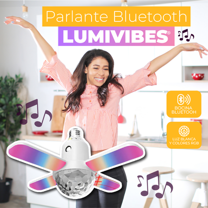 ¡IMPORTADO! PARLANTE BLUETOOTH CON BOMBILLA LED LUMIVIBES