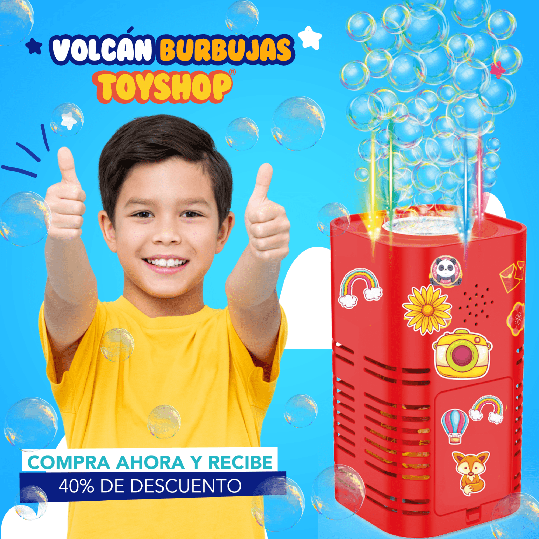 ¡EN TENDENCIA! VOLCÁN DE BURBUJAS TOYSHOP