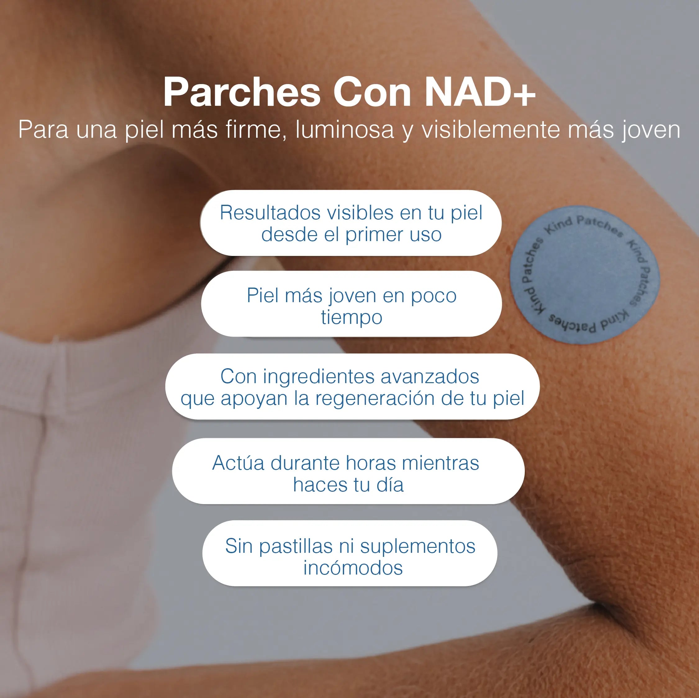 ¡PRODUCTO IMPORTADO 🇺🇲! PARCHES ANTIEDAD CON NAD+ | PIEL MÁS JOVEN ESTAS VACACIONES