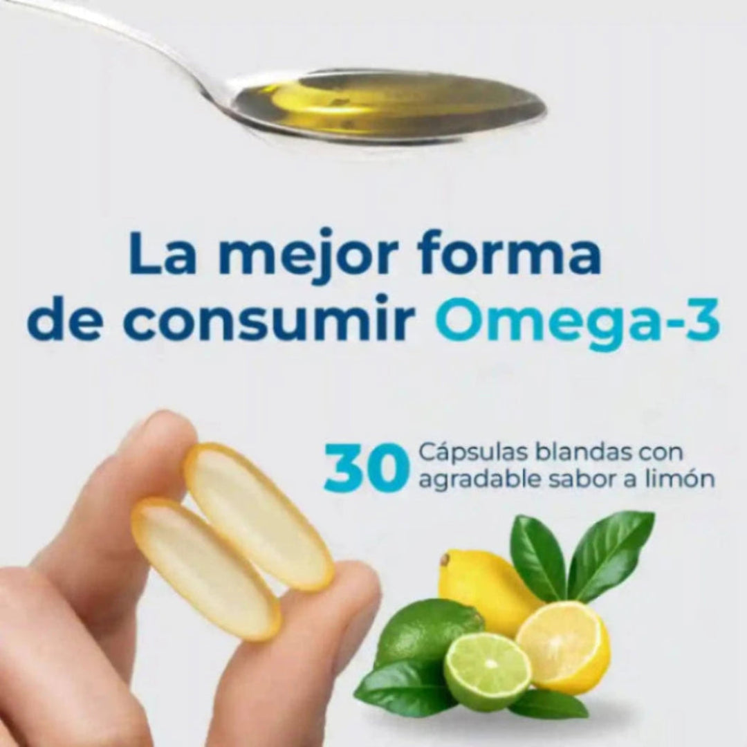 VITAL3- OMEGA-3, CUIDA TU SALUD CARDIOVASCULAR, 30 CÁPSULAS CON SABOR A LIMÓN