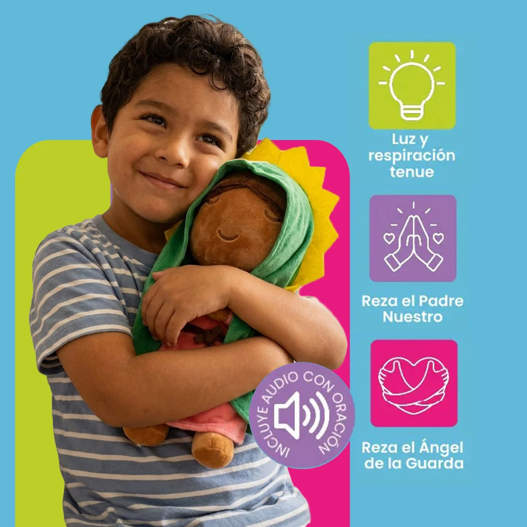 PELUCHE TUNI GUADALUPE | INCLUYE AUDIO  Padre Nuestro y Angel de mi Guarda