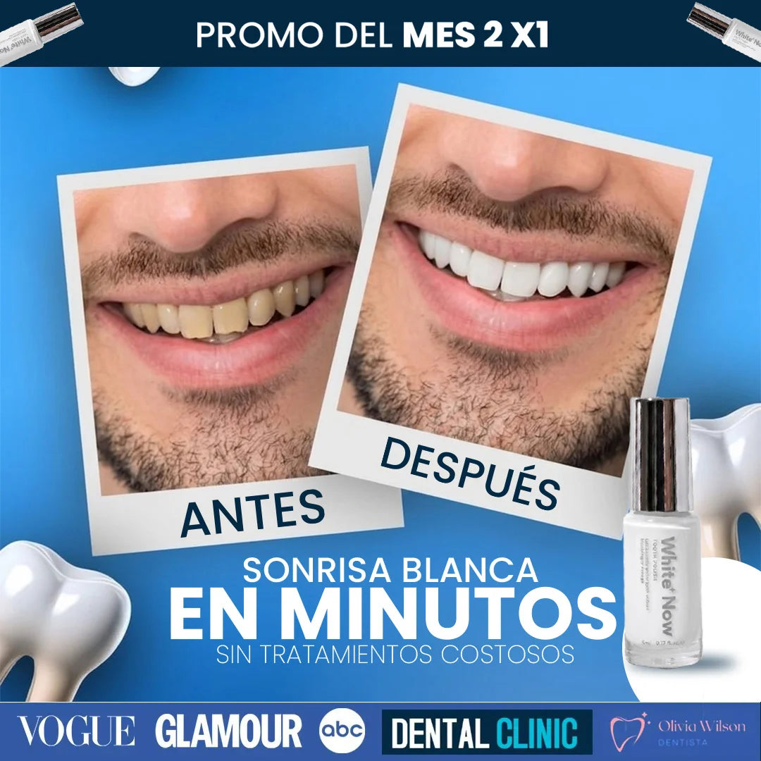 WhiteNow™ BLANQUEADOR DENTAL SET X2 | SONRISA BLANCA