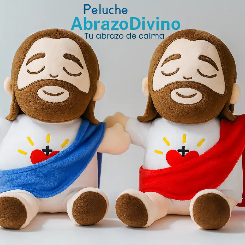 PRODUCTO EXCLUSIVO - PELUCHE DE LUJO ABRAZO DIVINO - JESÚS, CALMA LA ANSIEDAD Y RESPIRA