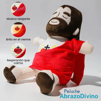 PRODUCTO EXCLUSIVO - PELUCHE DE LUJO ABRAZO DIVINO - JESÚS, CALMA LA ANSIEDAD Y RESPIRA